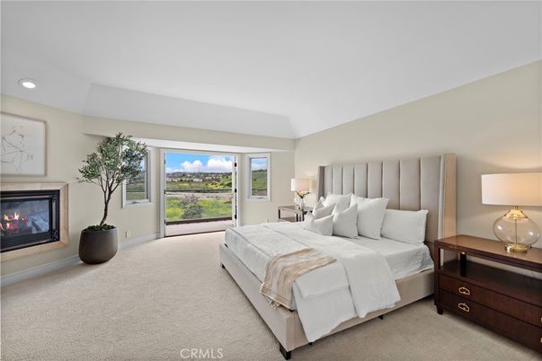 Bedroom, Fireplace, Interior, Recessed Lighting