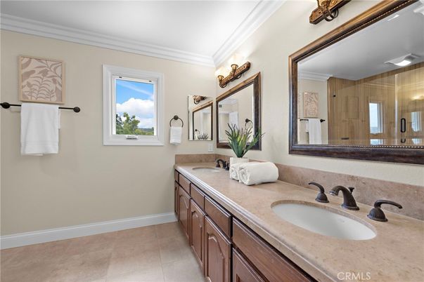 Bathroom, Dual Sink Vanities, Glass Shower, Interior