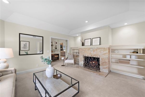 Fireplace, Interior, Living room, Recessed Lighting