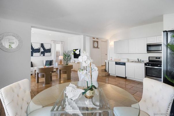 Dining room, Interior, Kitchen, Living room, Recessed Lighting, Stainless Steel Appliances