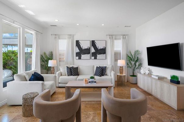 Interior, Living room, Recessed Lighting