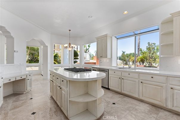 Chandelier, Interior, Kitchen, Pendant Lights, Recessed Lighting, Stainless Steel Appliances