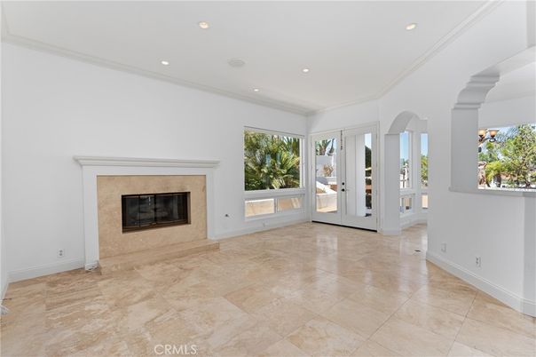 Empty room, Fireplace, Interior, Recessed Lighting