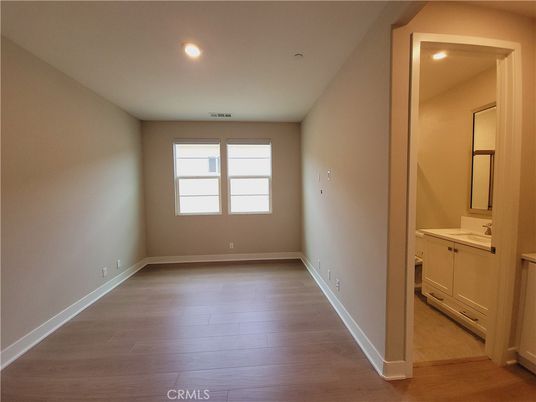 Bathroom, Empty room, Interior, Recessed Lighting, Wood Texture Flooring