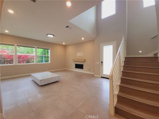 Empty room, Fireplace, Interior, Recessed Lighting