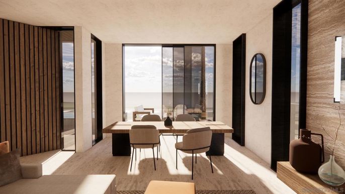 Dining room, Interior, Wood Texture Flooring