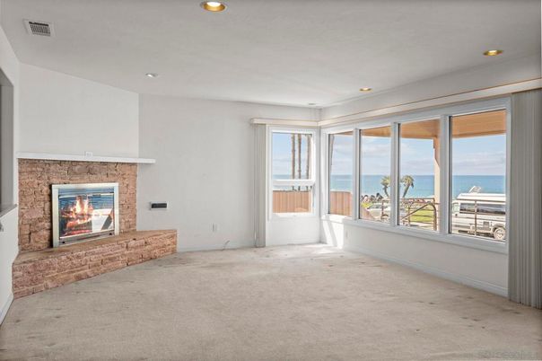Empty room, Fireplace, Interior, Recessed Lighting, Water