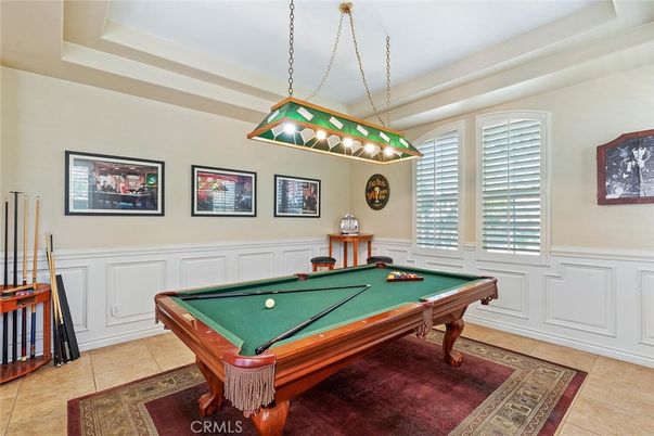 Billiard Table, Game Room, Interior, Pendant Lights