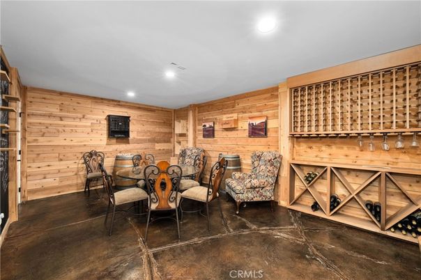 Interior, Recessed Lighting, Wine Storage, Wooden Walls