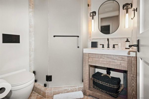 Bathroom, Fireplace, Interior