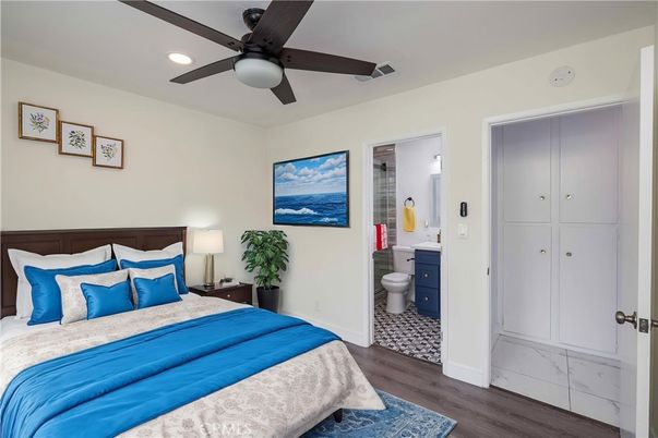 Bathroom, Bedroom, Interior, Recessed Lighting, Wood Texture Flooring