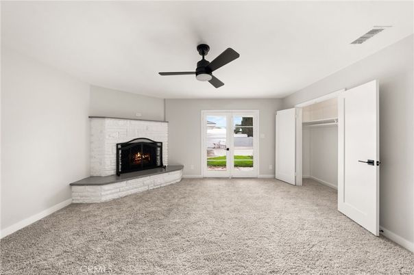 Empty room, Fireplace, Interior