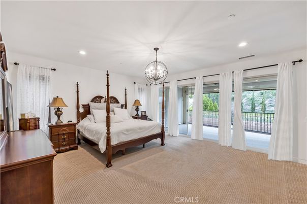 Bedroom, Chandelier, Interior, Recessed Lighting