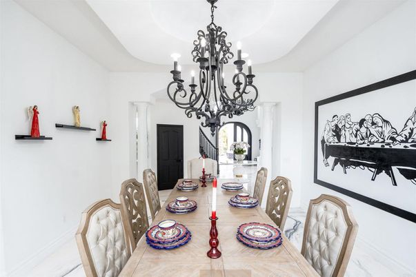 Chandelier, Dining room, Interior