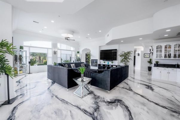 Interior, Living room, Marble, Recessed Lighting