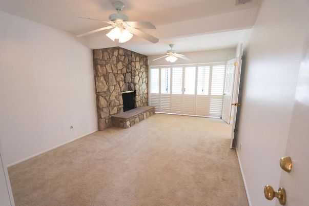 Empty room, Fireplace, Interior, Stone Walls