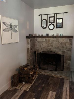 Fireplace, Interior, Wood Texture Flooring