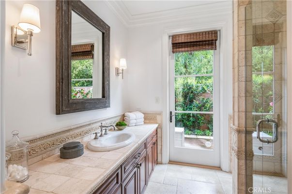 Bathroom, Glass Shower, Interior, Tile Countertops