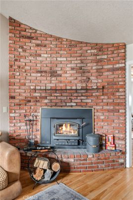 Fireplace, Interior, Stone Walls, Wood Texture Flooring