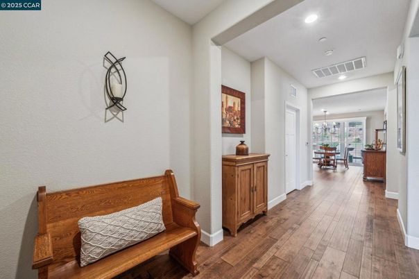 Chandelier, Dining room, Interior, Recessed Lighting, Wood Texture Flooring