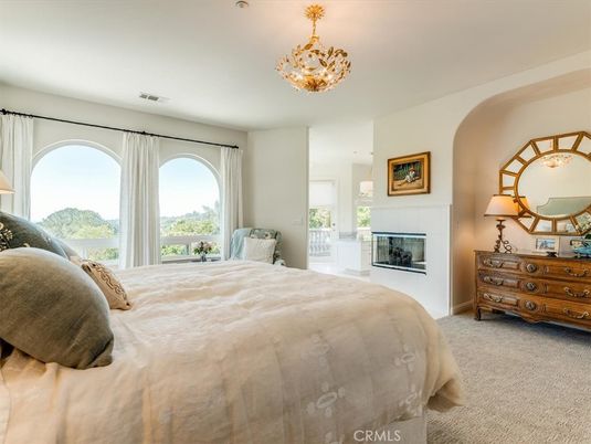 Bedroom, Fireplace, Interior