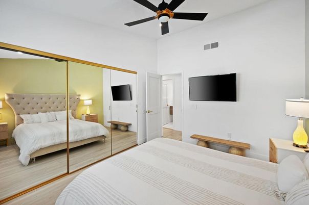 Bedroom, Interior, Wood Texture Flooring