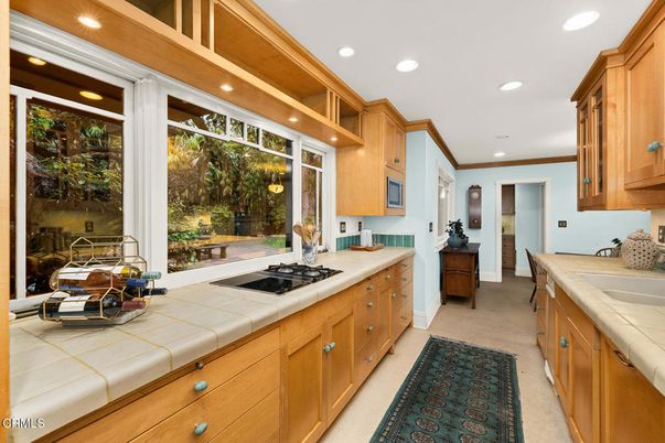 Interior, Kitchen, Recessed Lighting, Tile Countertops