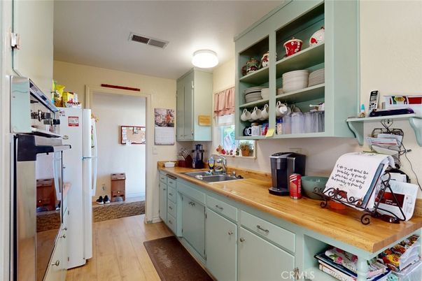 Interior, Kitchen, Wood Texture Flooring