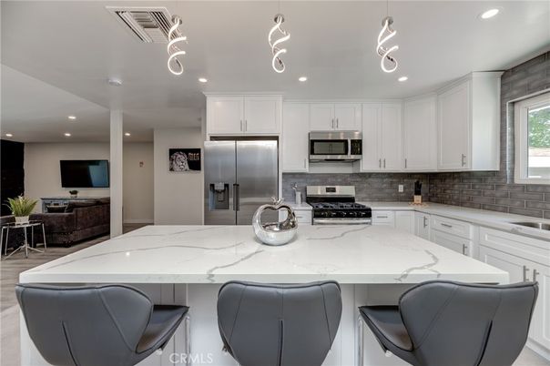 Interior, Kitchen, Pendant Lights, Recessed Lighting, Stainless Steel Appliances