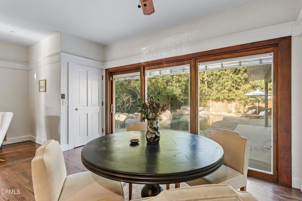 Dining room, Interior, Wood Texture Flooring