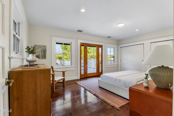 Bedroom, Home Office, Interior, Recessed Lighting, Wood Texture Flooring