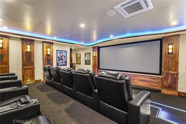 Home Theatre Room, Interior, Projection Screen, Recessed Lighting, Theatre Room
