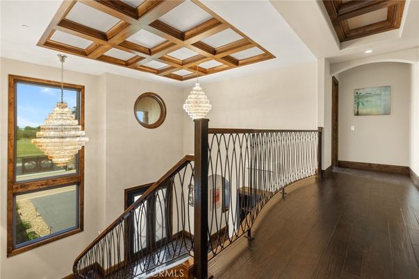 Chandelier, Interior, Recessed Lighting, Wooden Beams, Wood Texture Flooring