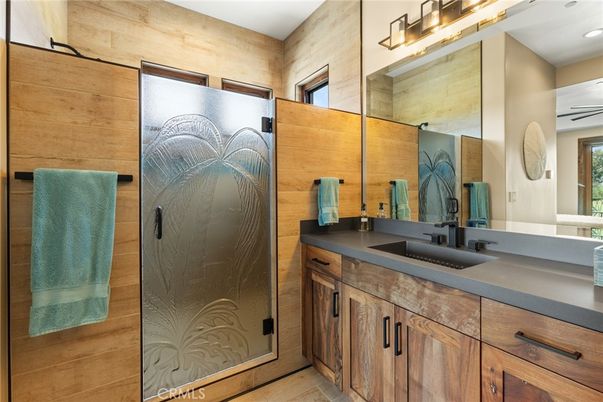 Bathroom, Dual Sink Vanities, Glass Shower, Interior