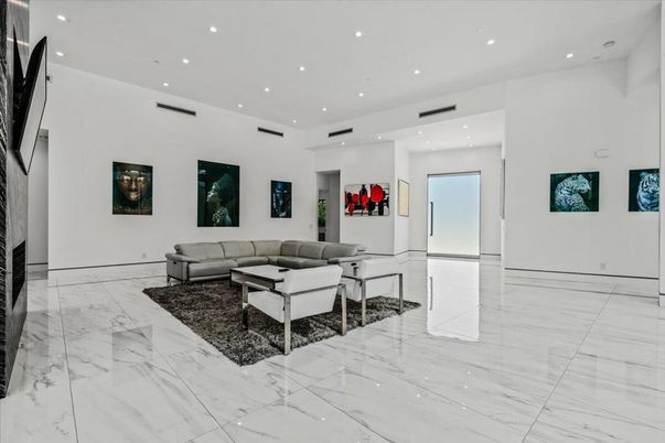 Interior, Living room, Marble, Recessed Lighting