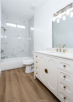Bathroom, Interior, Marble Walls, Wood Texture Flooring