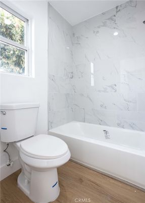 Bathroom, Interior, Marble Walls, Wood Texture Flooring