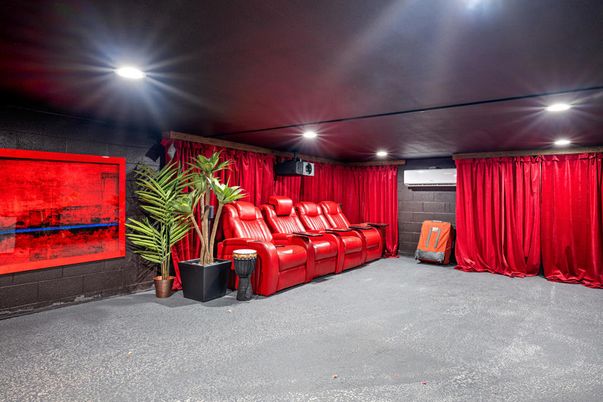 Home Theatre Room, Interior, Recessed Lighting, Theatre Room
