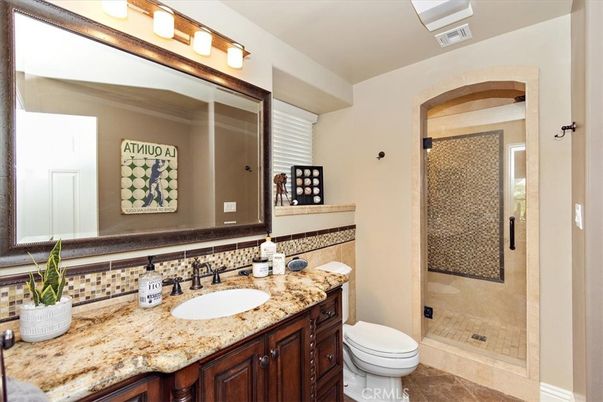 Bathroom, Dual Sink Vanities, Glass Shower, Interior