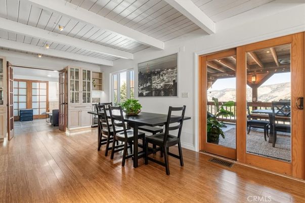 Dining room, Interior, Wood Texture Flooring