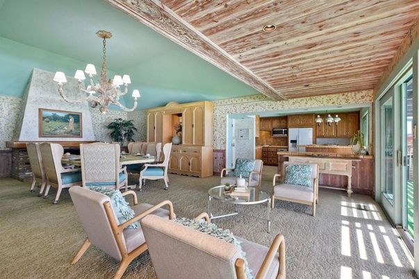 Chandelier, Dining room, Interior, Kitchen, Living room, Wooden Ceilings