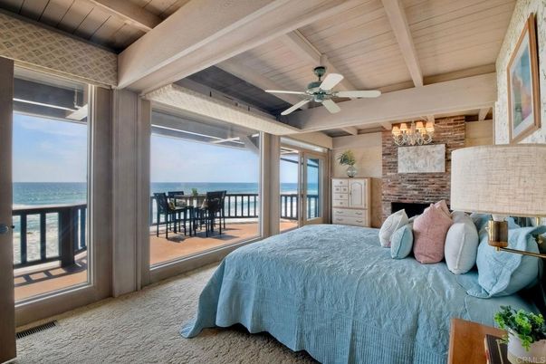 Bedroom, Fireplace, Interior, Stone Walls, Water