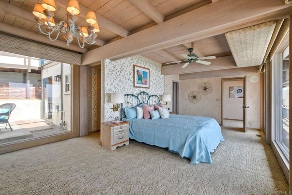 Bedroom, Chandelier, Interior, Wooden Beams, Wooden Ceilings