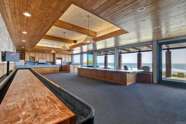 Interior, Pendant Lights, Recessed Lighting, Water, Wooden Beams, Wooden Ceilings