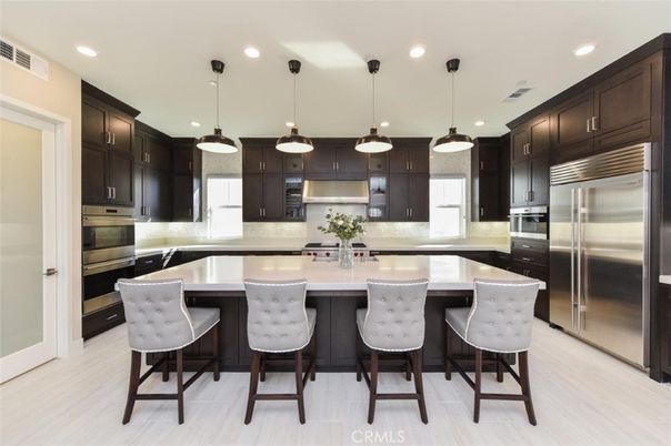Interior, Kitchen, Pendant Lights, Recessed Lighting, Stainless Steel Appliances