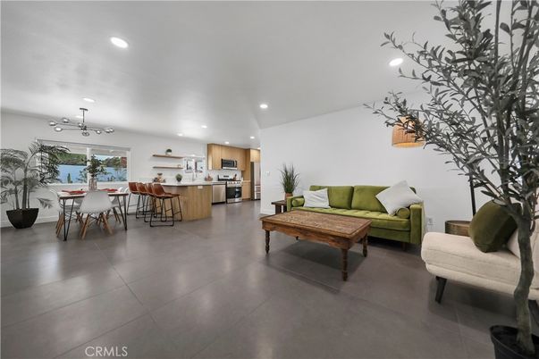 Dining room, Interior, Kitchen, Living room, Recessed Lighting, Stainless Steel Appliances