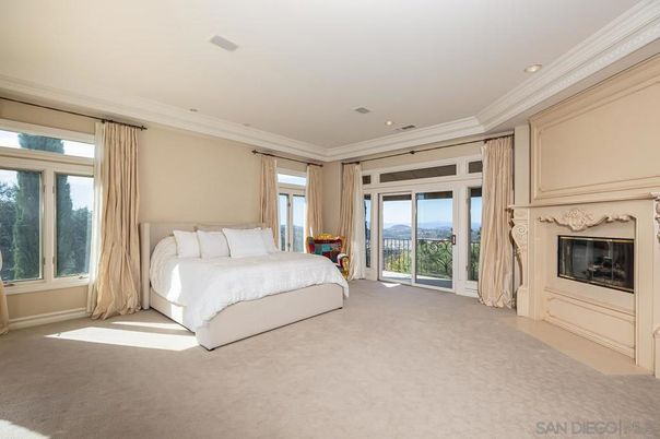 Bedroom, Fireplace, Interior, Recessed Lighting