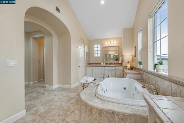 Bathroom, Interior, Recessed Lighting, Tile Countertops