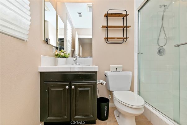 Bathroom, Glass Shower, Interior, Tile Countertops