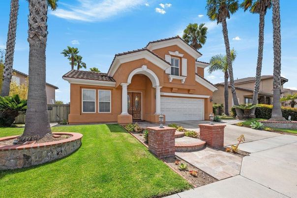 Attached, Backyard, Exterior, Facade, Mediterranean